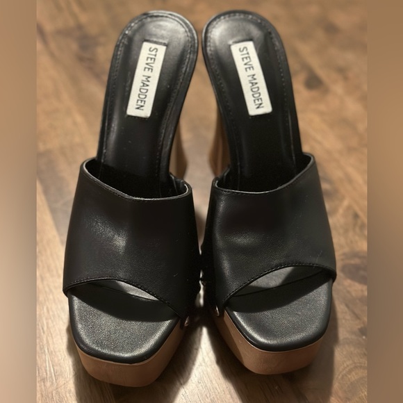 Steve Madden Leather platform Heel EUC size 8.5 - Picture 7 of 8